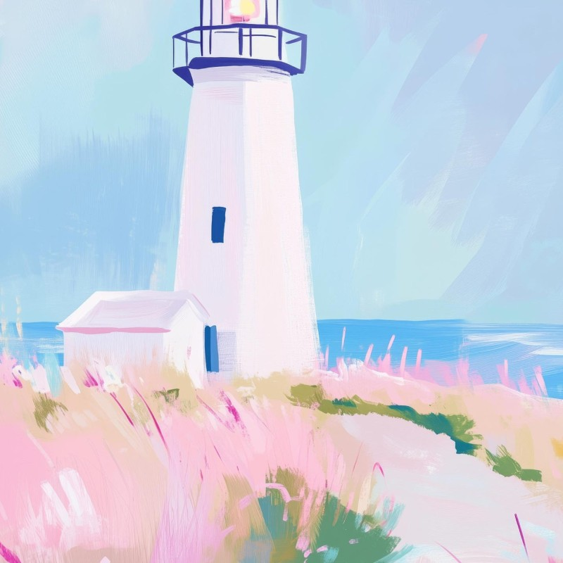 lighthouse Pastel Mood Print