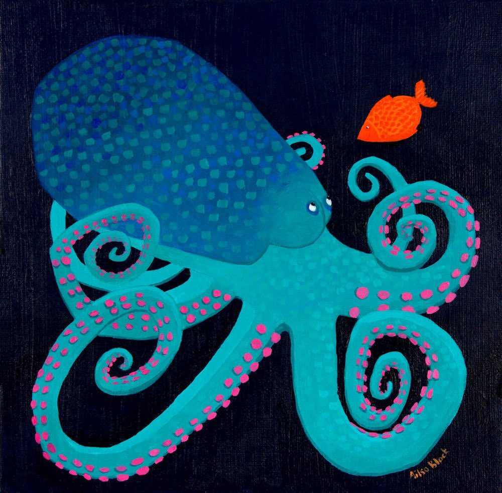 octopus and fish