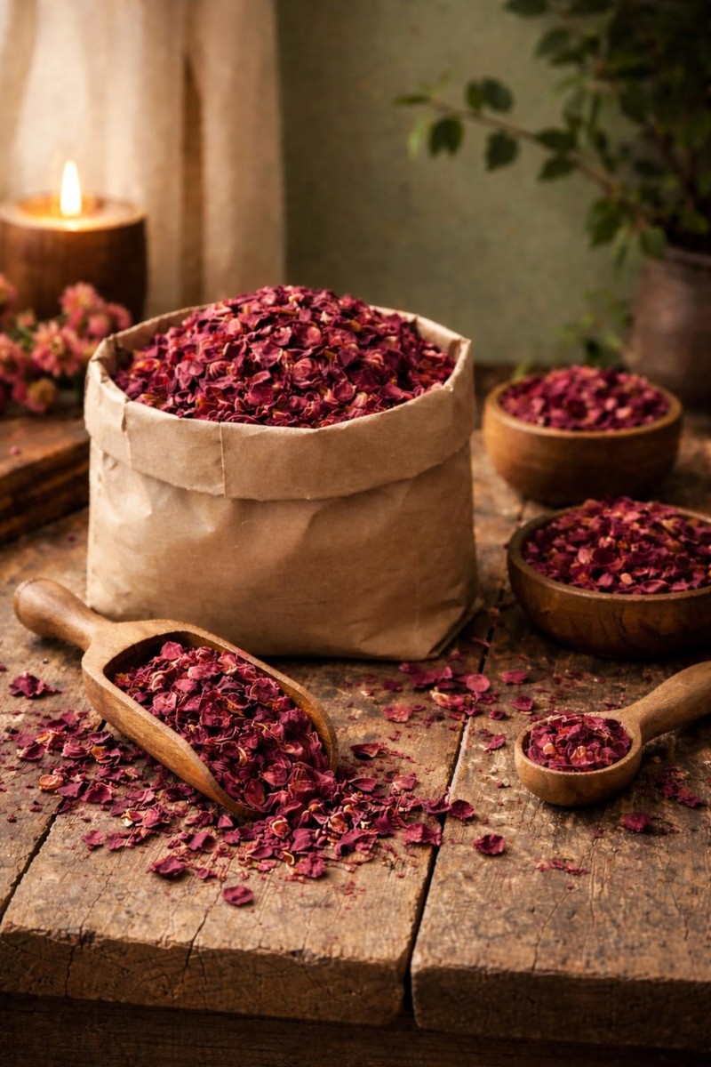 organic rose petal confetti