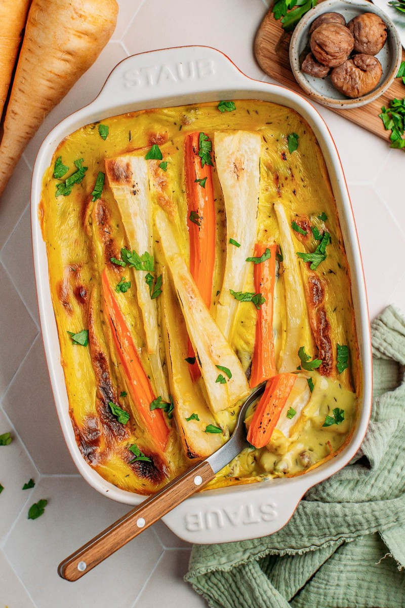 parsnip carrot bake