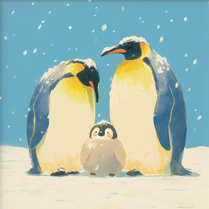 penguin family Mint Sprinkle