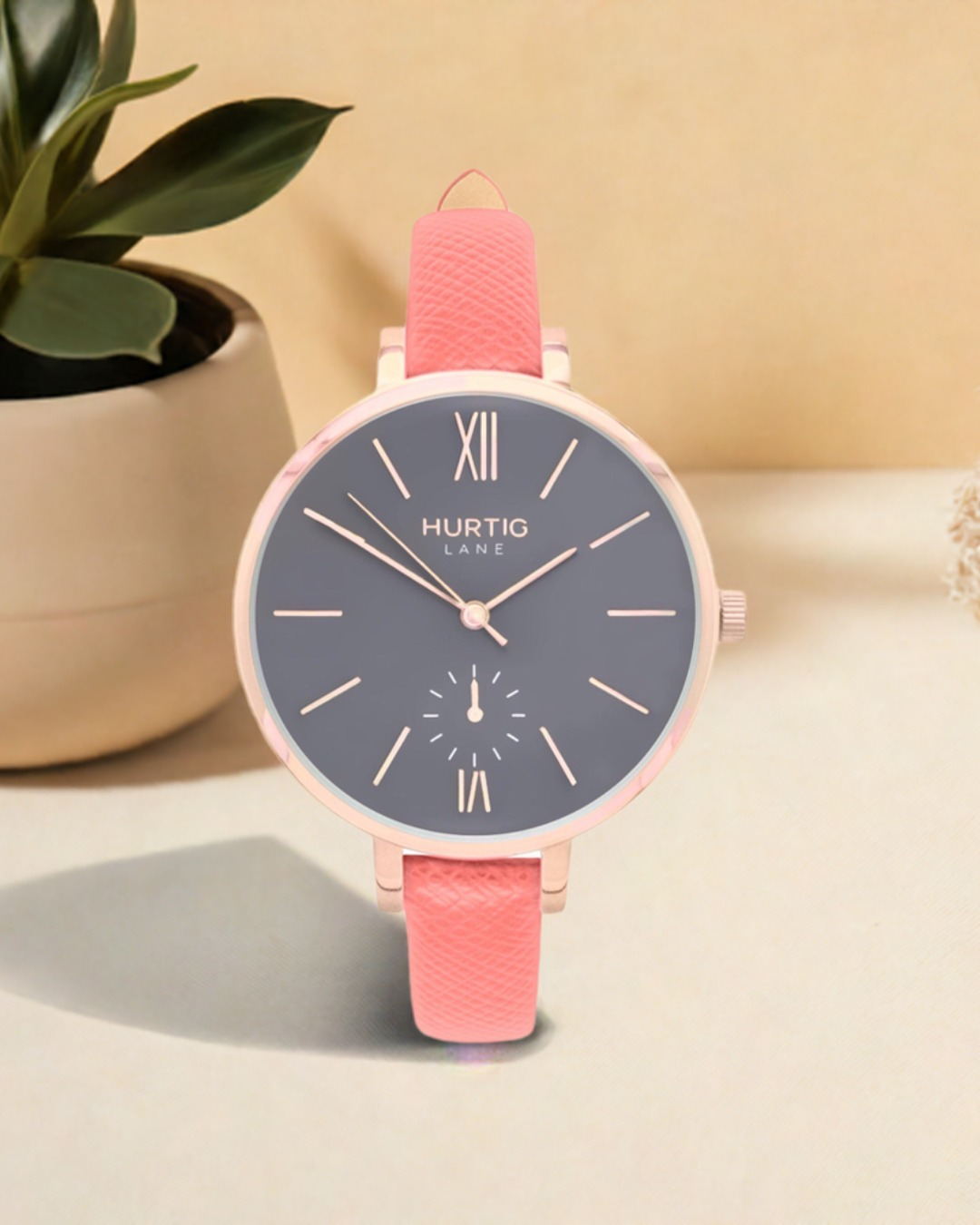 pink vegan watch