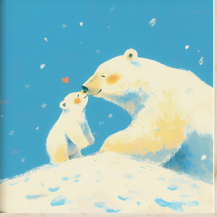 polar bear family