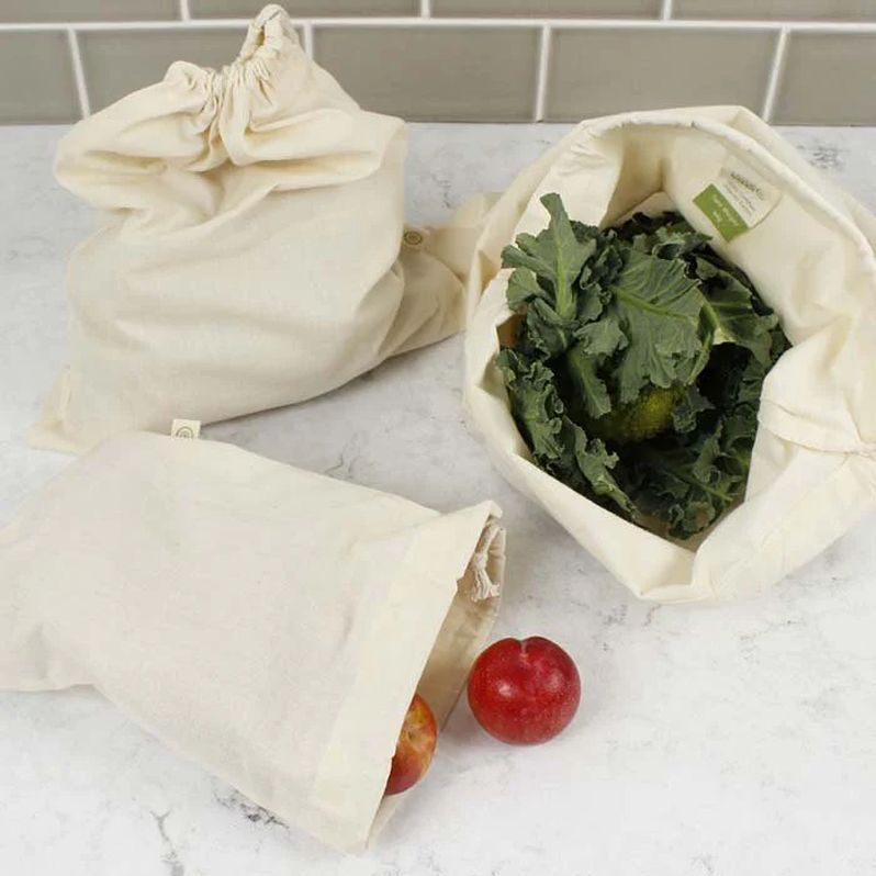 recycled cotton produce bags
