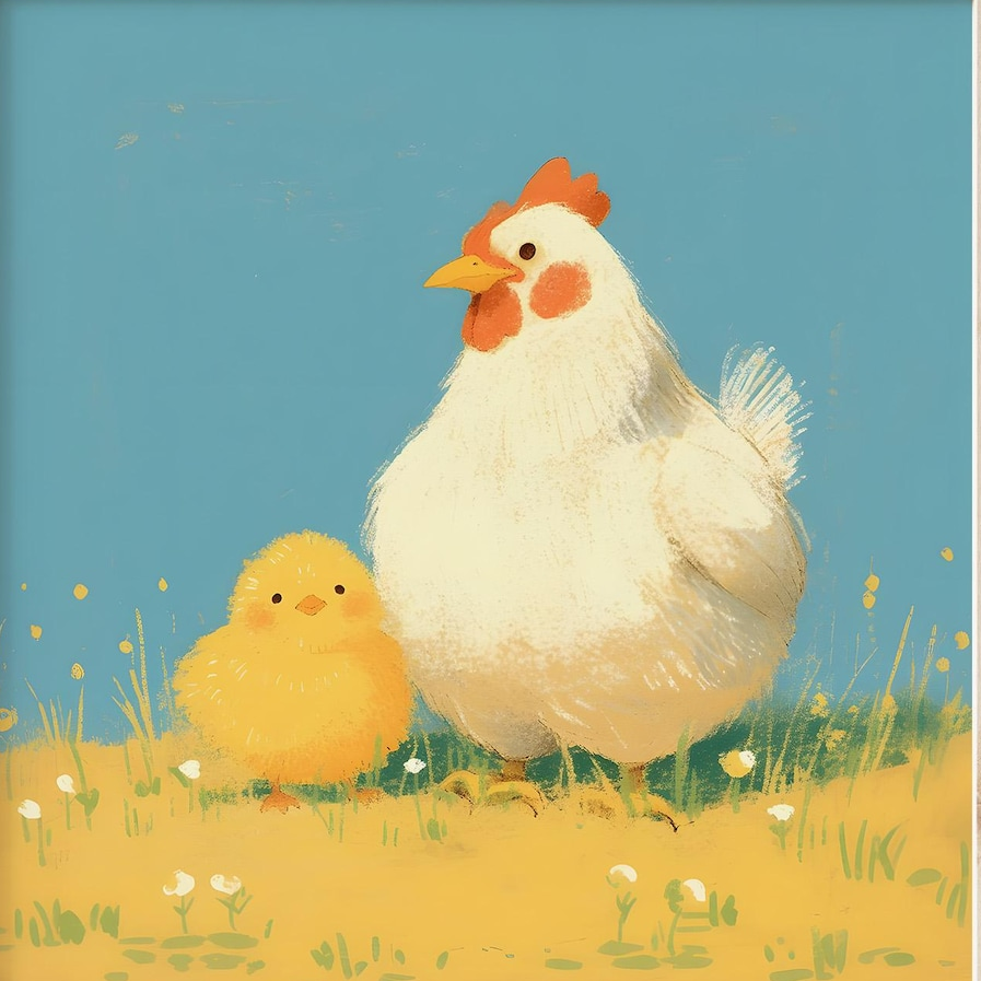 rooster and chick Mint Sprinkle 