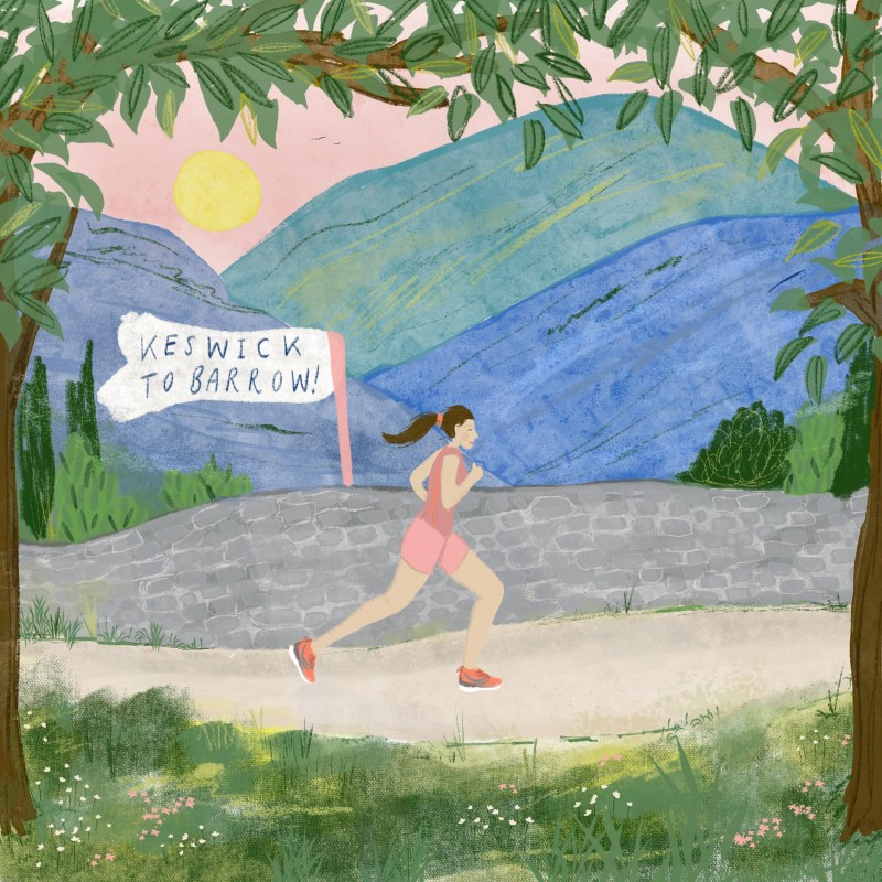 running in nature