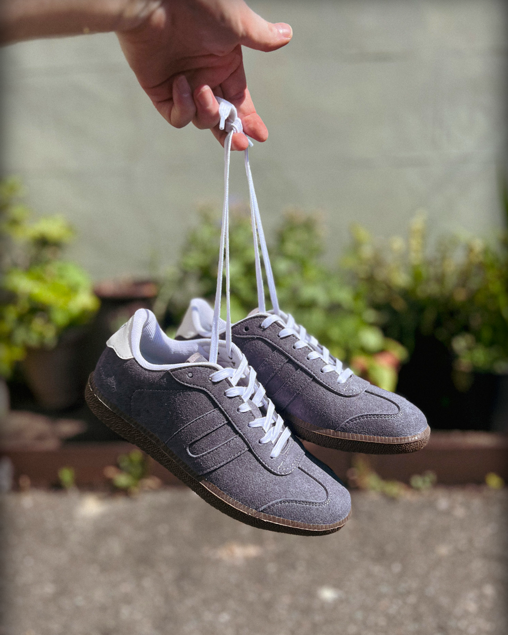 vegan grey sneakers