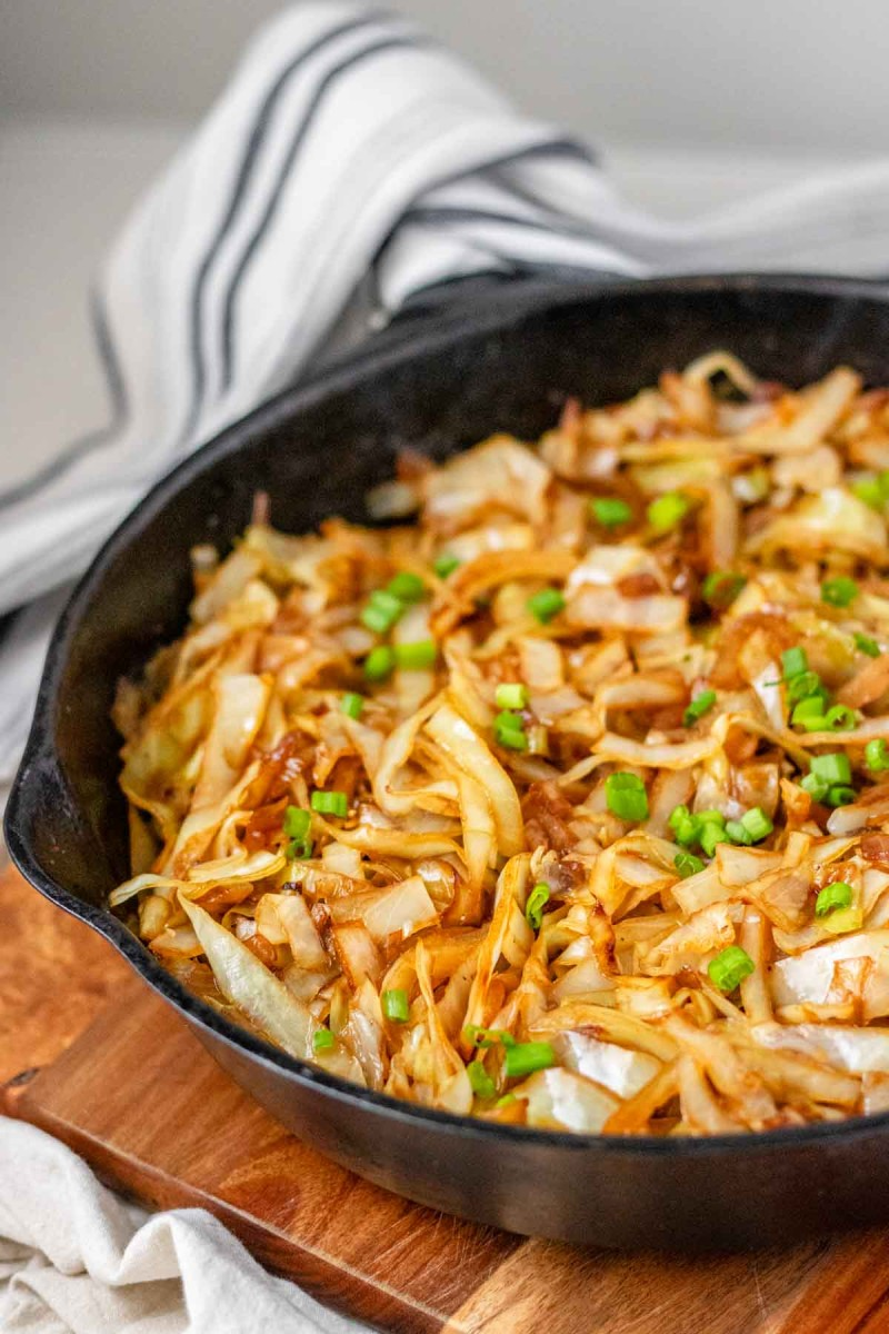 vegan fried cabbage