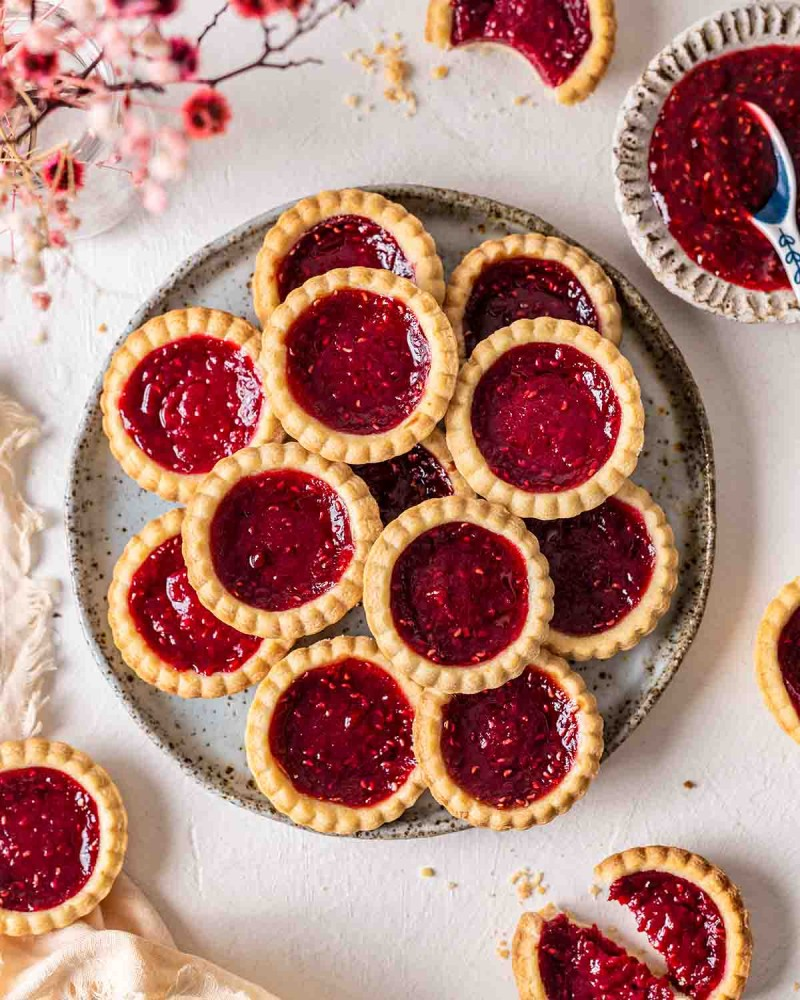 vegan jam tartlets