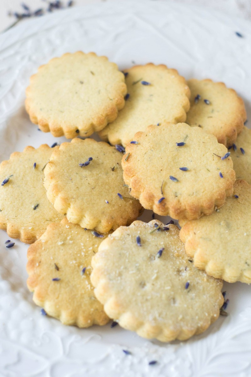 vegan lavender shortbread