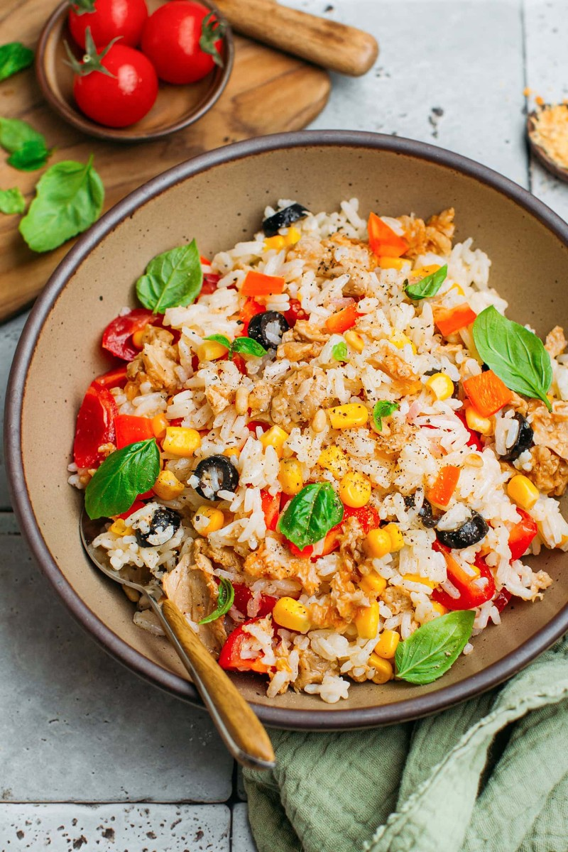 vegan rice salad