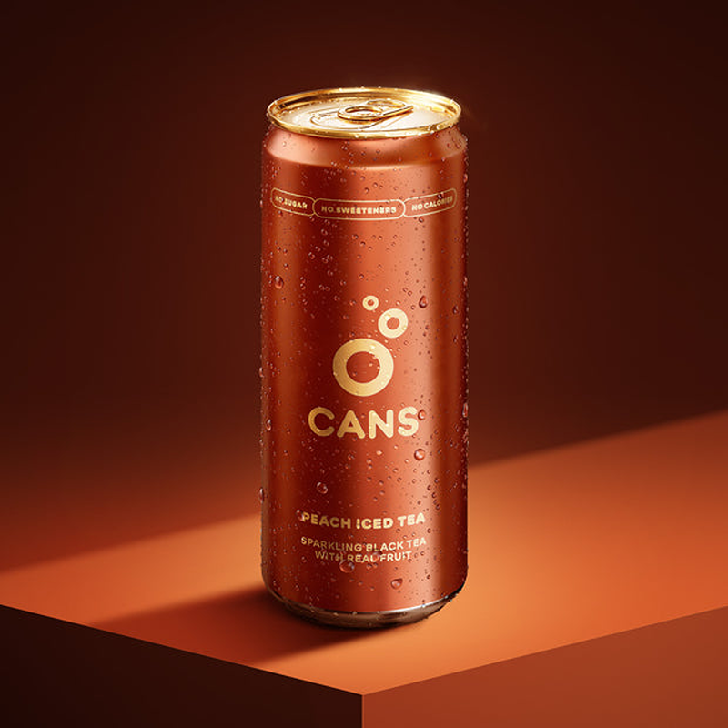 Cans peach iced tea 