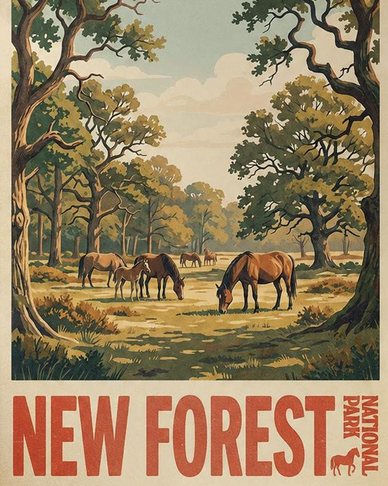New Forest ponies