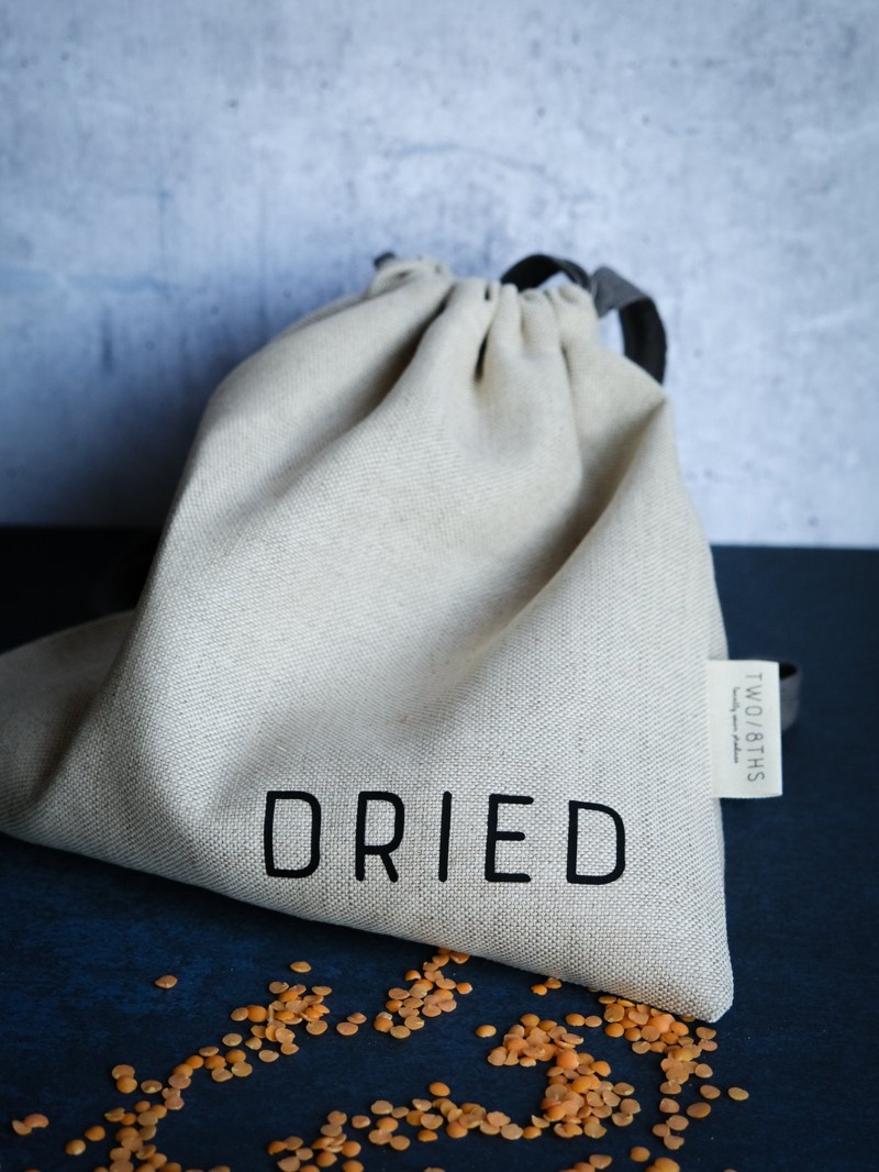 linen drawstring bag