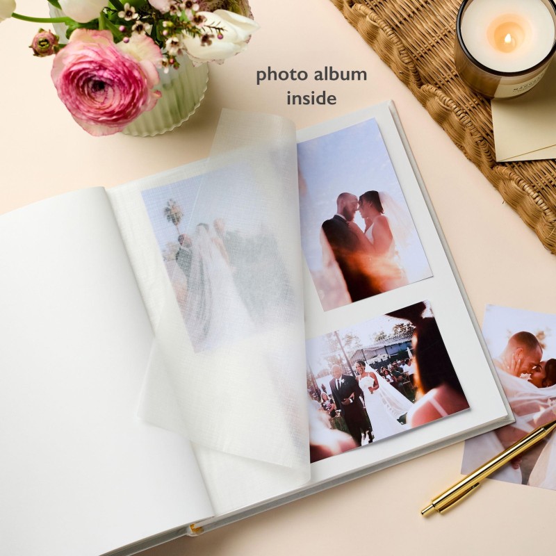 linen wedding photo album