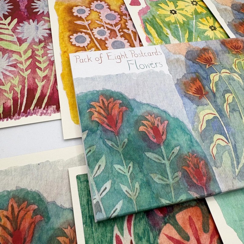 pretty floral postcards