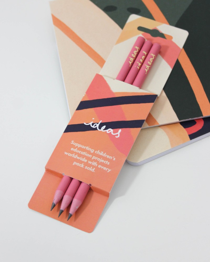 upcycled plastic pencils