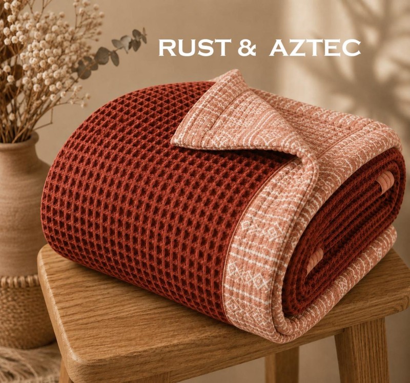 organic cotton waffle blanket