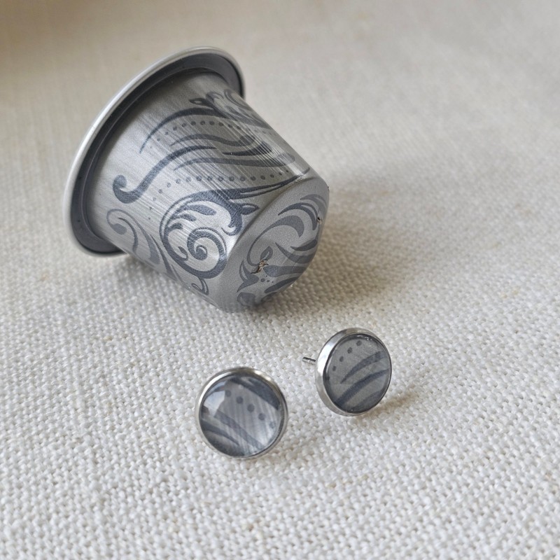 coffee pod earrings