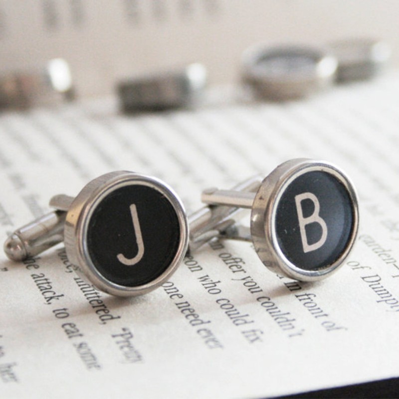 typewriter key cufflinks