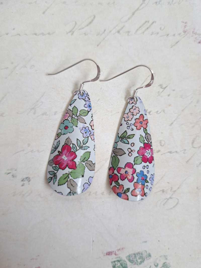 upcycled cake tin earrings