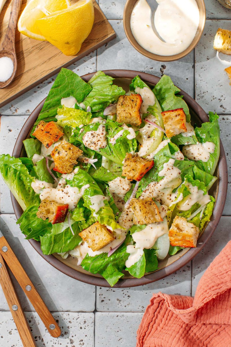 vegan Caesar salad