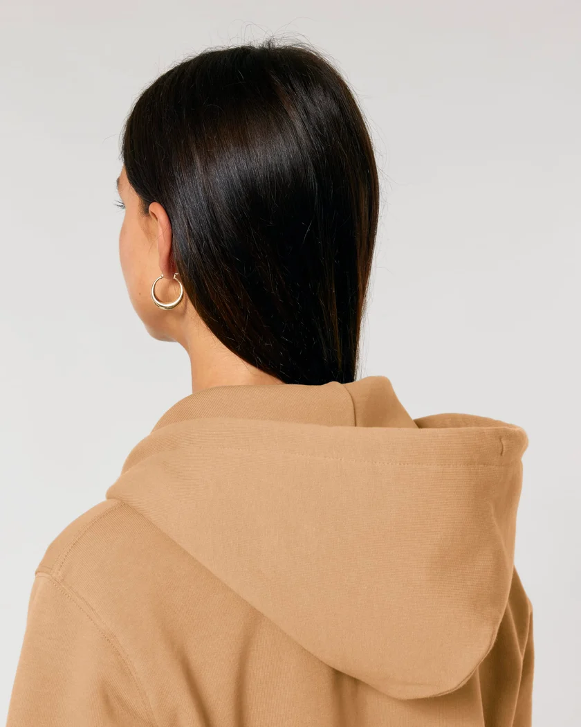 organic cotton zipped hoodie