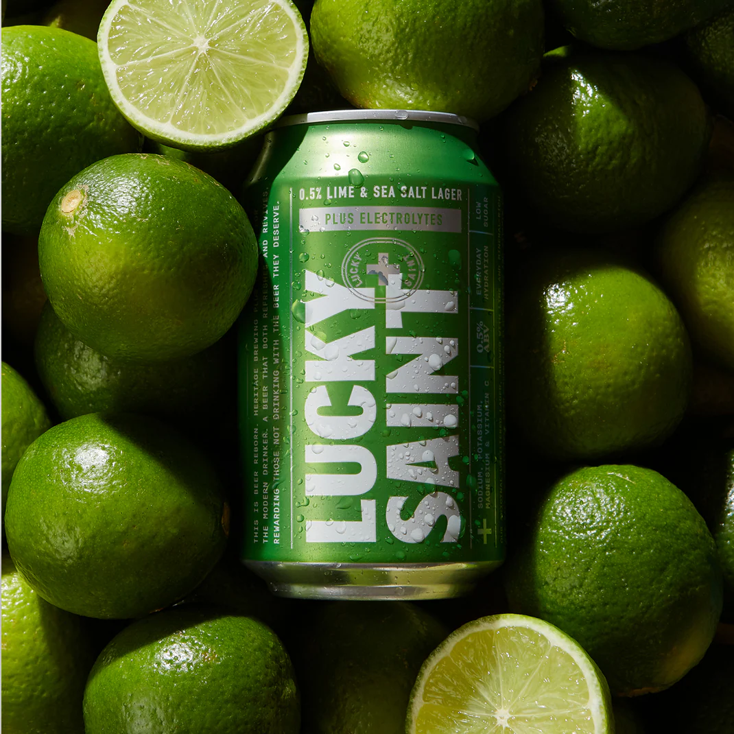 Lucky Saint lime sea salt lager