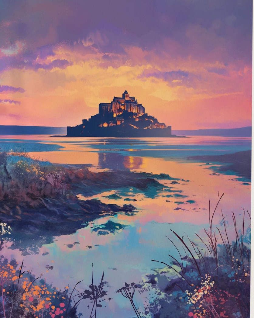 St Michael's Mount at sunset 
