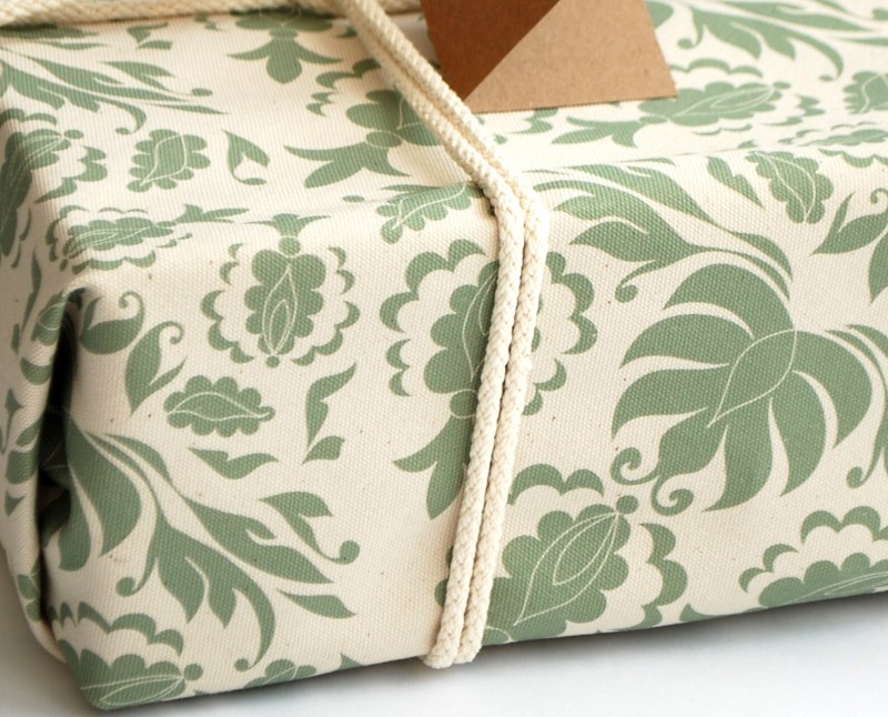 organic cotton fabric gift wrap