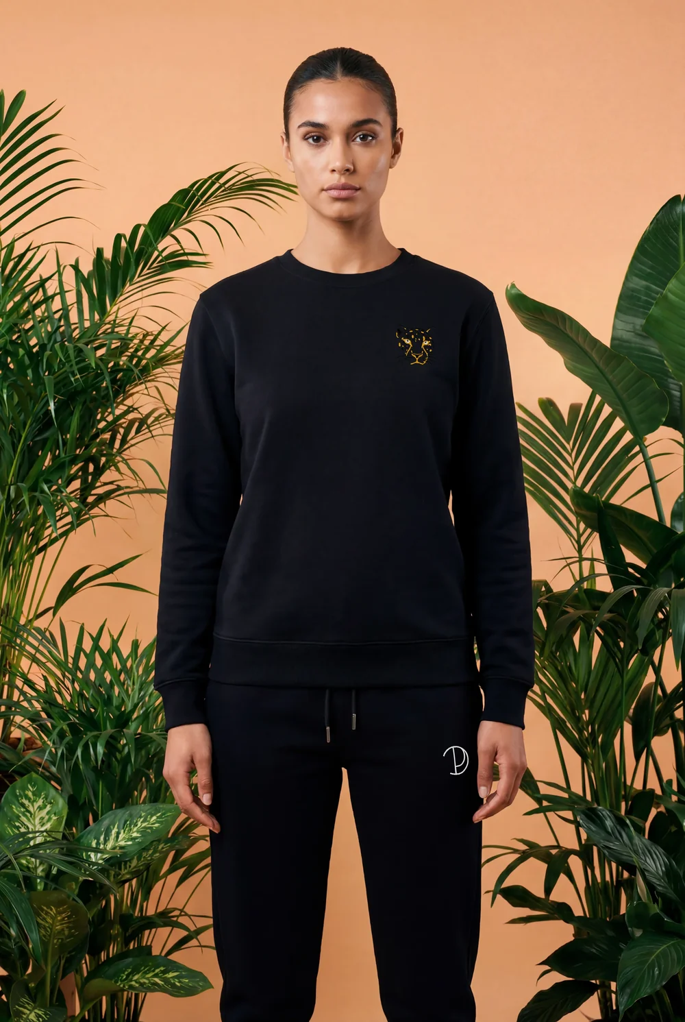 organic leopard sweatshirt