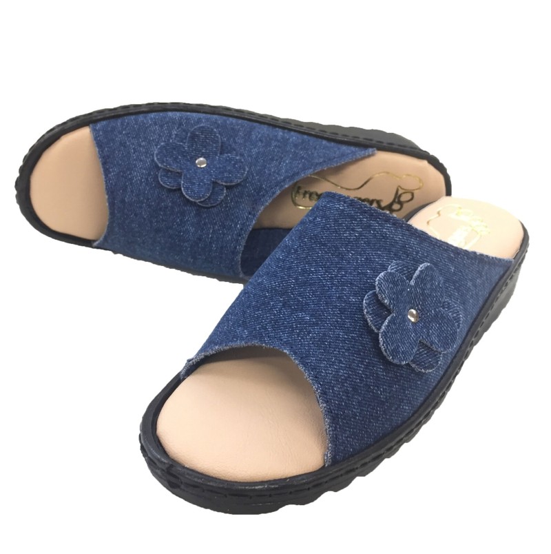 recycled denim sandals