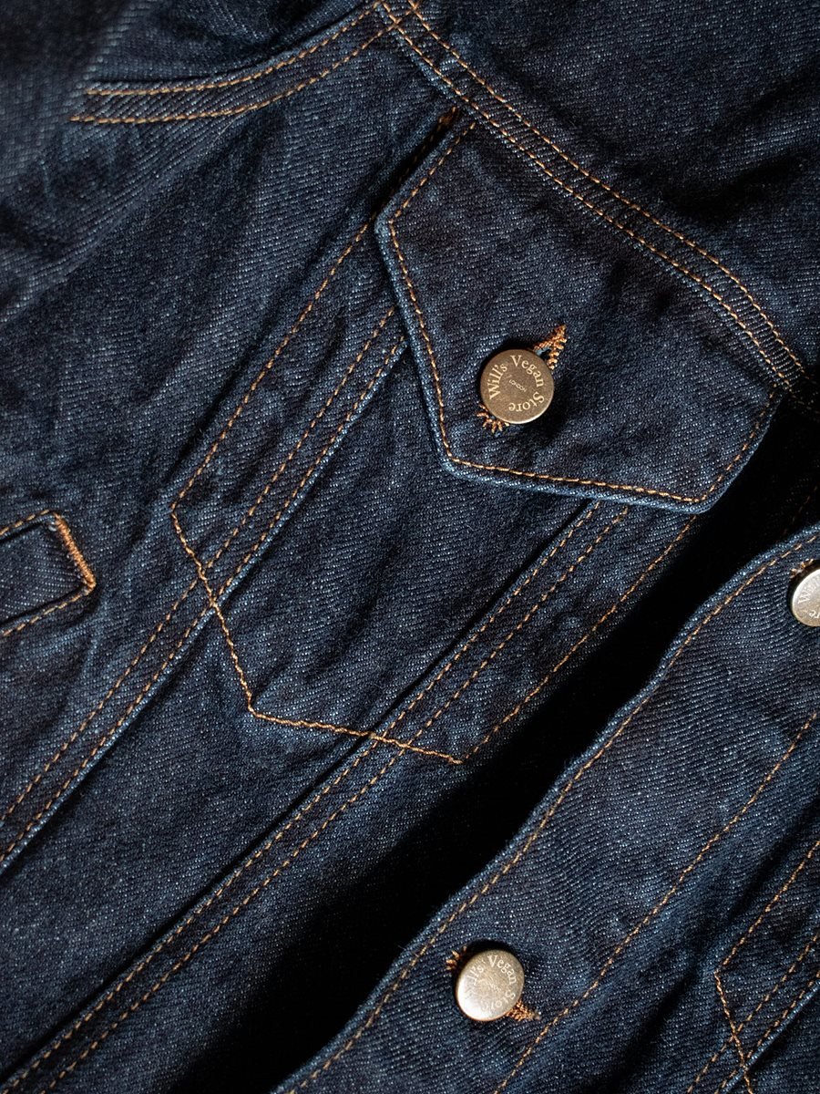 recycled indigo denim jacket
