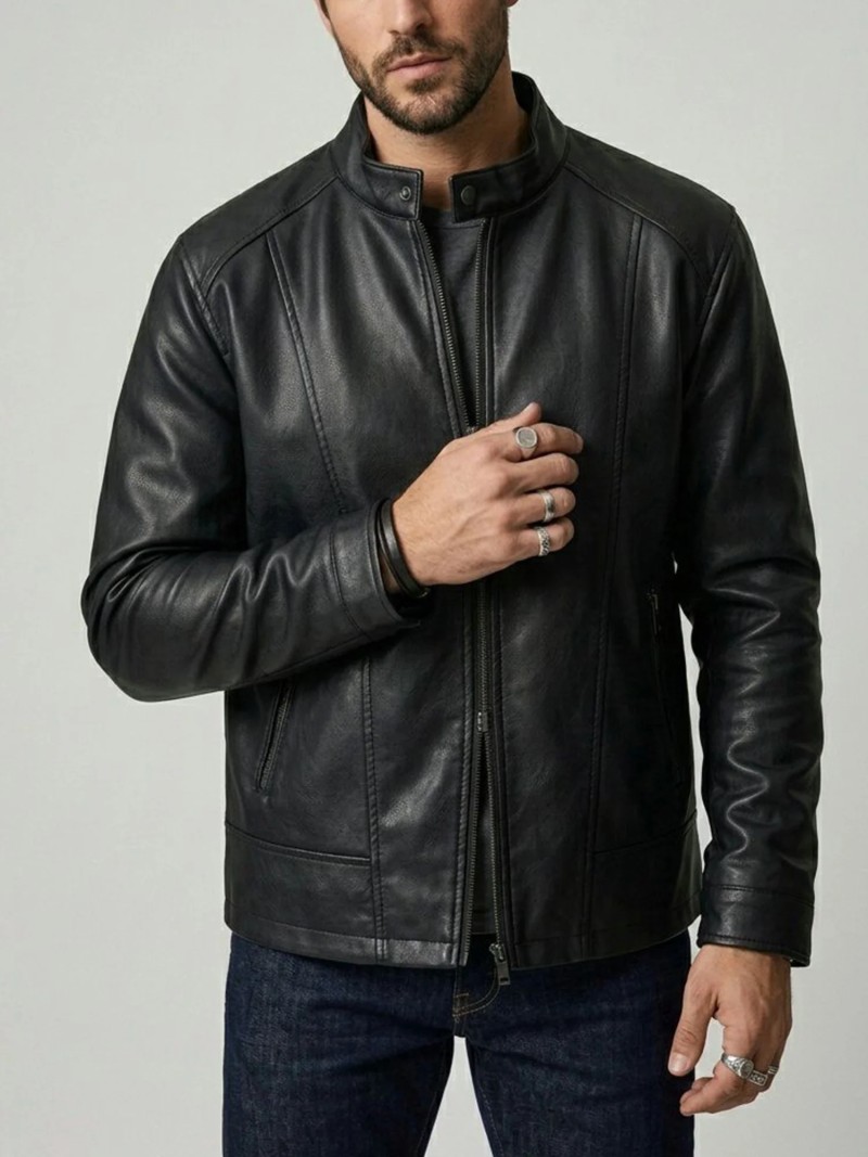 vegan leather jacket