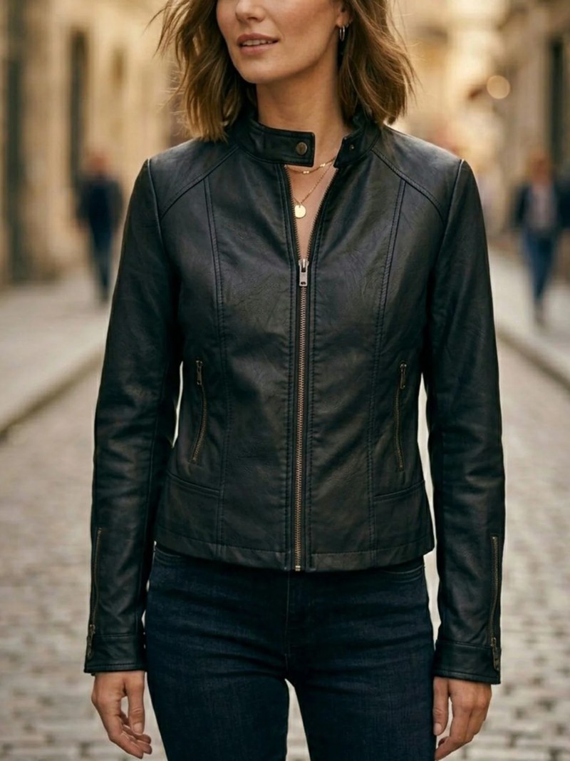 vegan leather jacket